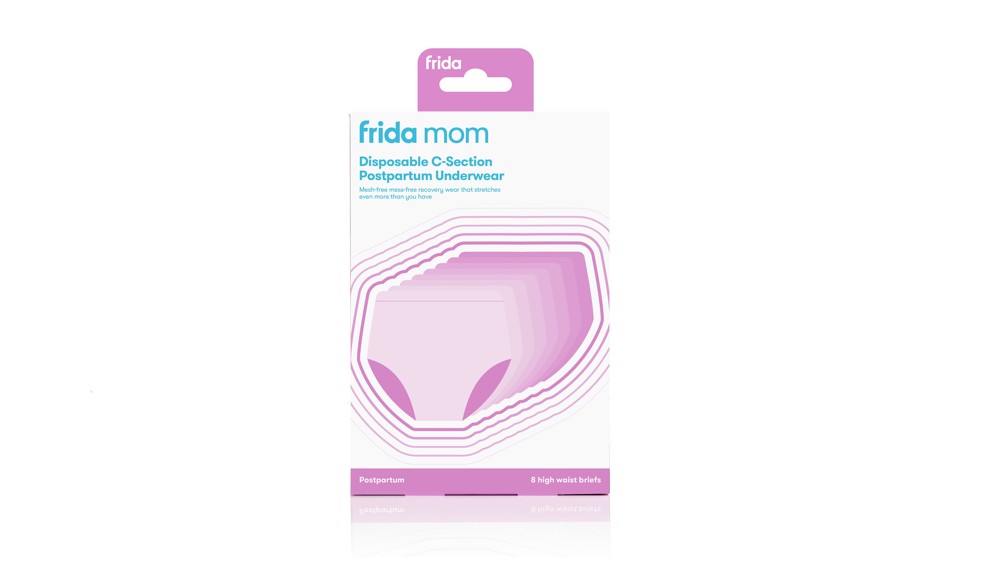 A box of Frida Mom disposable c-section postpartum underwear.