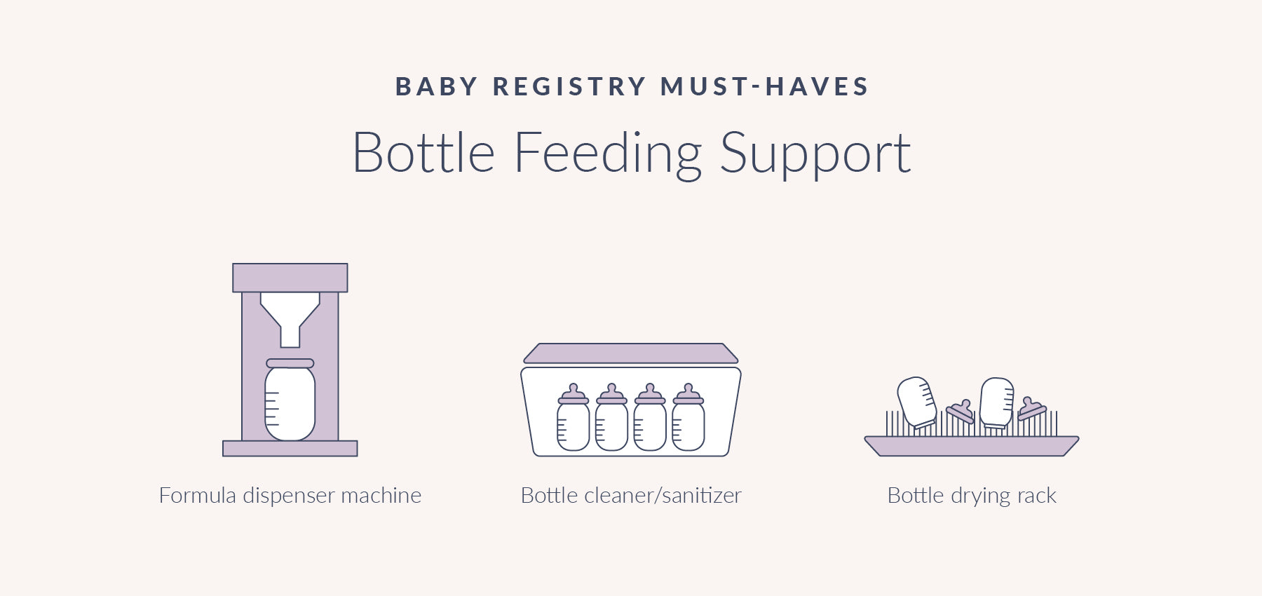 baby registry must haves: bottle feeding support