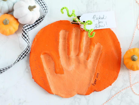 Pumpkin Dough Handprint Craft