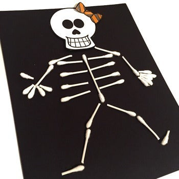 Q-tip skeleton craft
