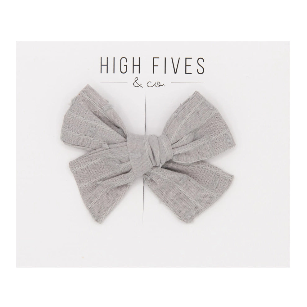 High Fives Swiss Dot Bow Clip | The Baby Cubby