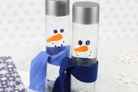 water bottle winter sensory craft