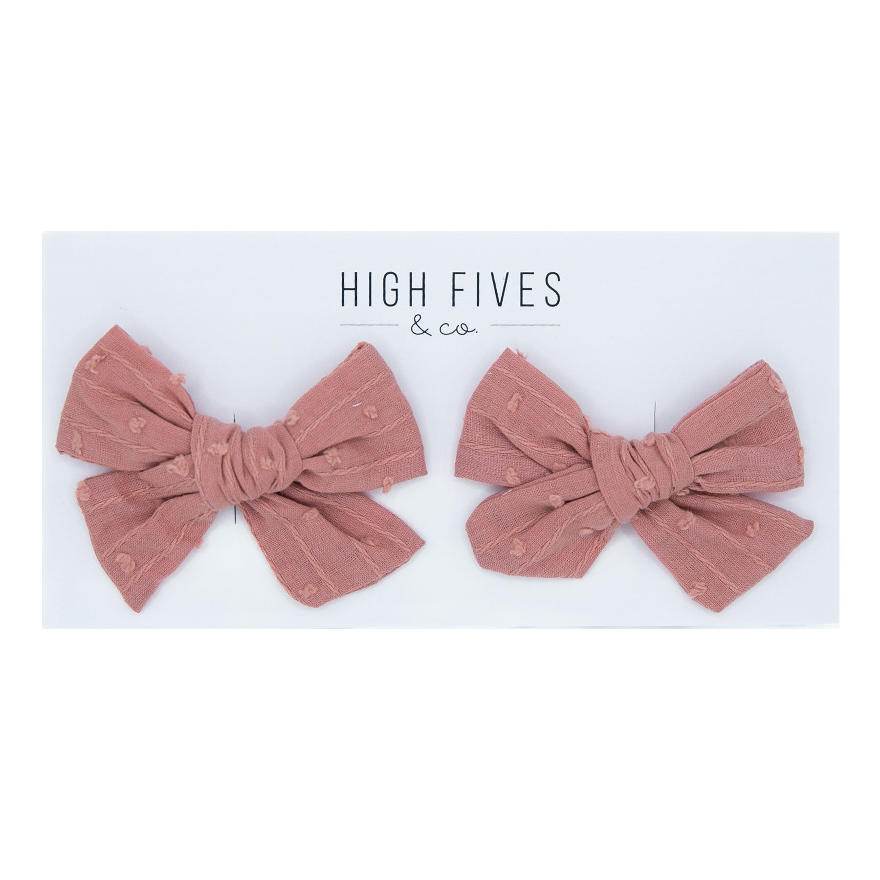High Fives Swiss Dot Bow Clips - Piggy Set | The Baby Cubby