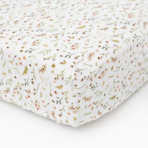 Little Unicorn Organic Cotton Muslin Crib Sheet - Floral Field