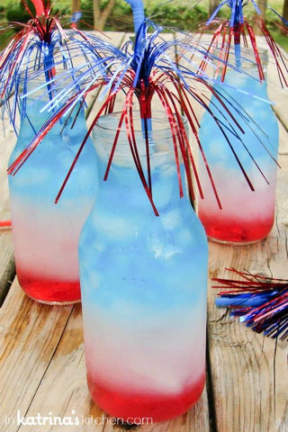 kid friendly red white blue layered drink